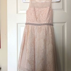 RARE EDITIONS GIRLS DRESS SIZE 12 IN BLUSH
